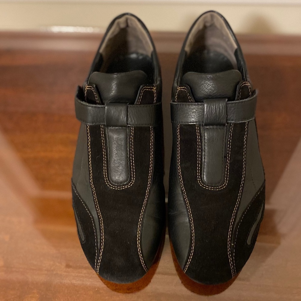 Paul Green Black Leather and Suede Walking Shoe US 7/UK 4.5